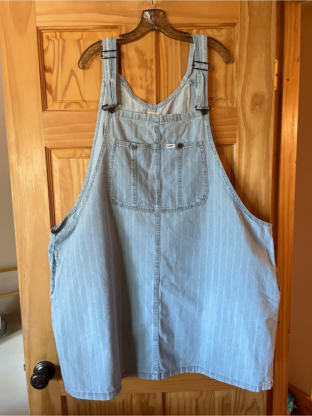 Vintage Lee Light Wash Denim Overall Dress